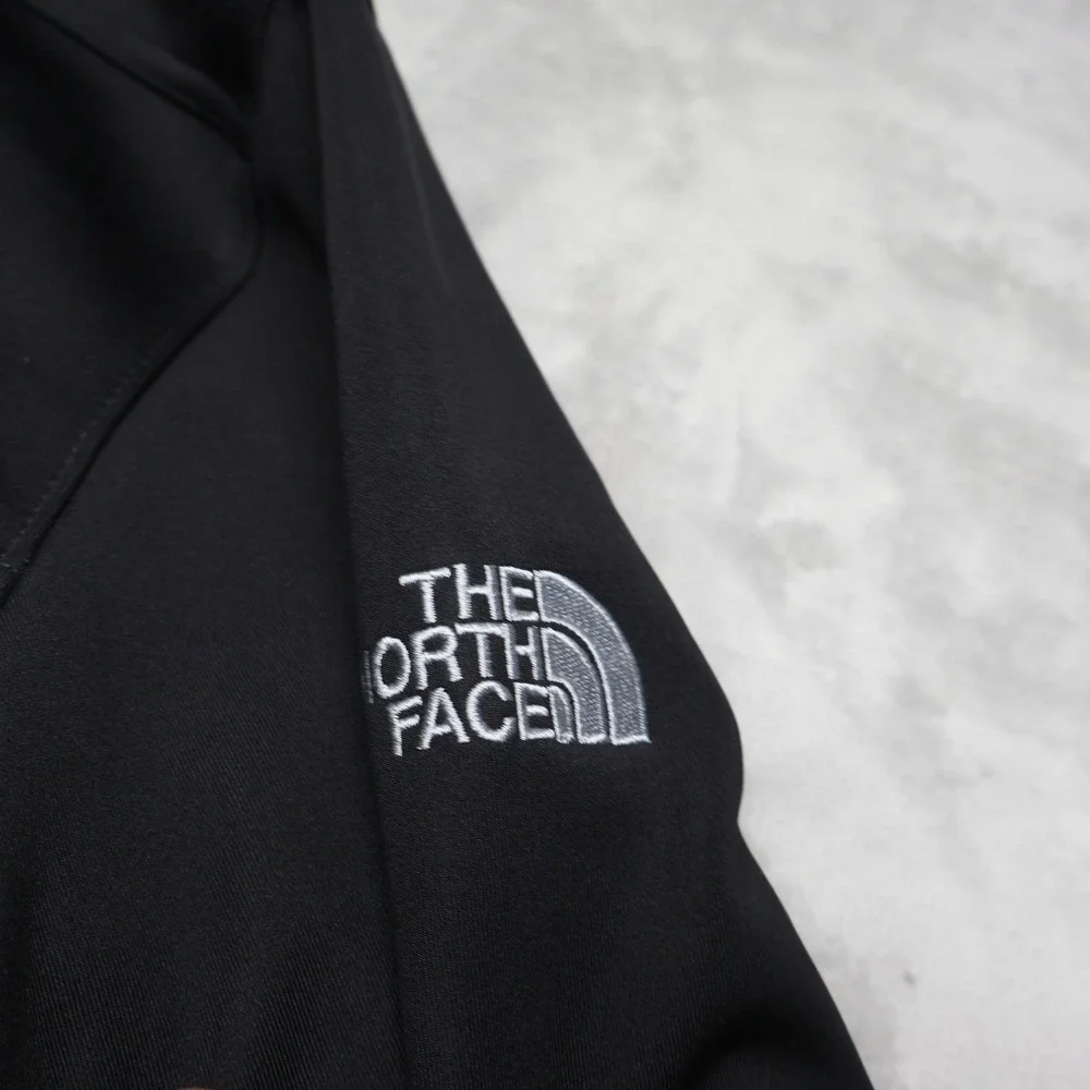 North Face Jacket Mens Large Black Ridgewall Softshell Wind Rain WindWall LOGO